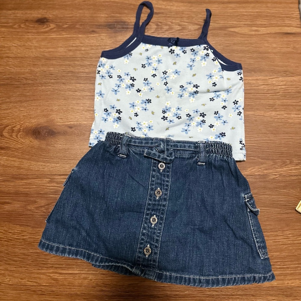 Baby skirt and tank top set